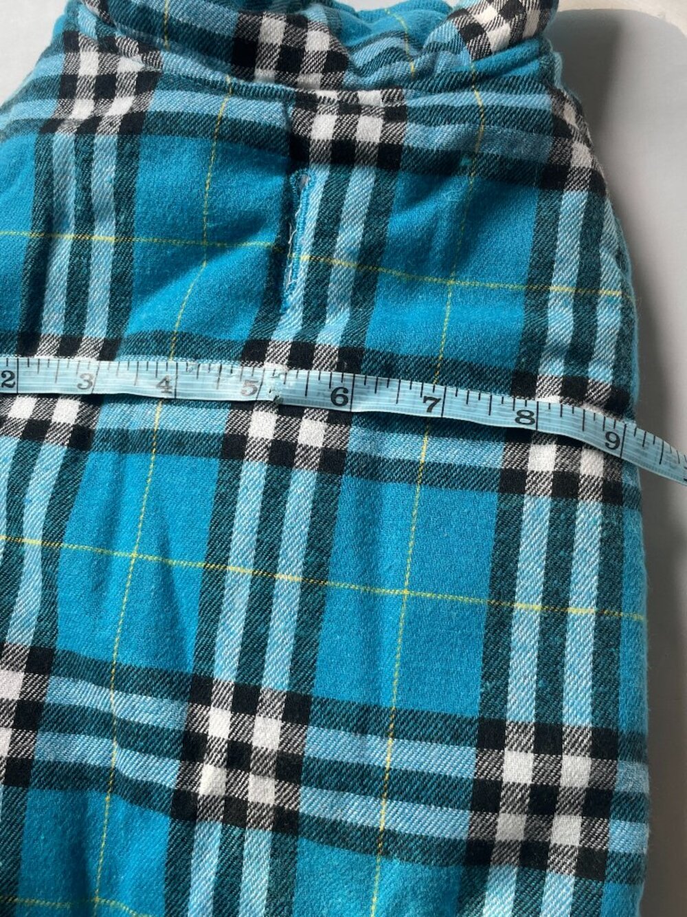 Vivaglory Blue Plaid Puffer Dog Coat